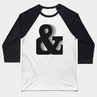 Ampersand - And Symbol - Minimal Baseball T-Shirt